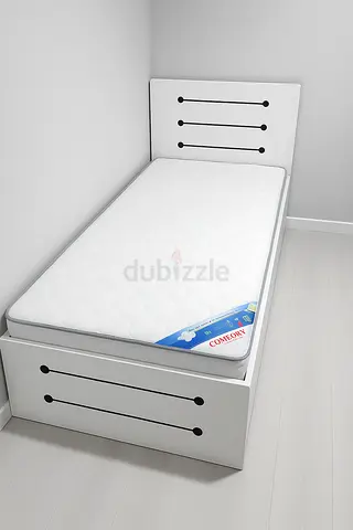 Single Bed Frame with matress 90×190cm