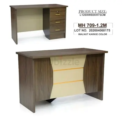 Brand New Office Desk with 3 Drawers - 120cm