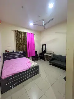 Fully furnished master bedroom with attached washroom available for working couple, Dubai Al Nahda2