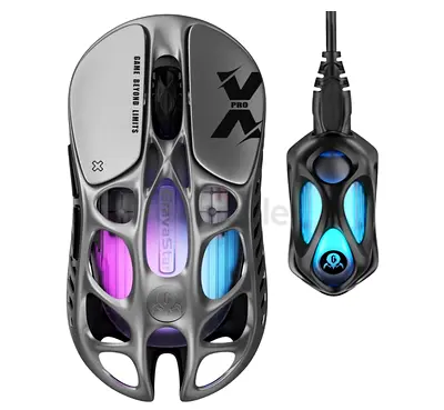 GravaStar Mercury X Pro Wireless Gaming Mouse, Come with 8K Dongle – 32,000 DPI PAW 3950 Sensor, 8,0