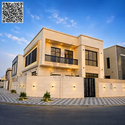 Luxury Corner Villa for Sale | 5 Master Bedrooms | Two-Street Corner | Registration Fees Included | Al Yasmeen, Ajman