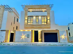 For rent in Al Helio 2: A villa featuring 5 bedrooms, a majlis, and 3 living areas (distributed acro