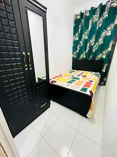 With Balcony Furnished Partition For Couple Near NMC Hospital Electra Madinat Zayed Area
