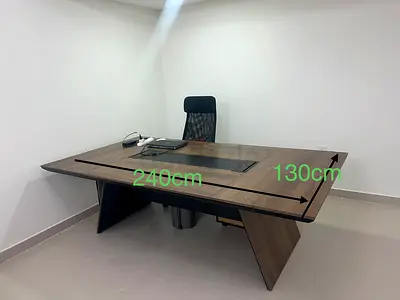 Large Executive Office Desk 240cm x 130cm - Modern Wooden Finish conference table