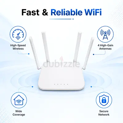 5G Router WiFi Router with 4 High-Gain Antennas - Fast & Reliable