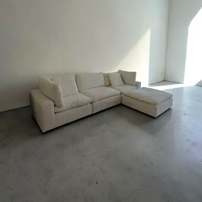 Marina home feather 🪶 filled modular sofa with ottoman