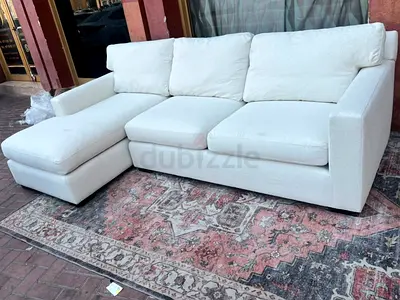 Excellent condition Crate and barrel axis feather filled L Shape Sofa