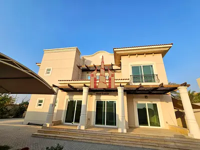 5 Bed room + 2 Hall + Majlis 2 Balcony Maids room Store room wardrobe Central Ac 5 Parking gardan 2 gate,,