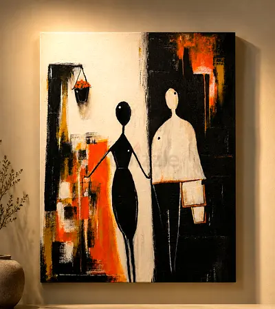 Contemporary Figurative Abstract Art  | Original Acrylic Painting 🖼️ One of a kind Artwork 🎨