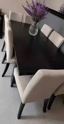 Extendable dining table with 8 chairs IKEA