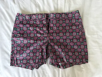 Women's patterned cotton blend shorts - size M