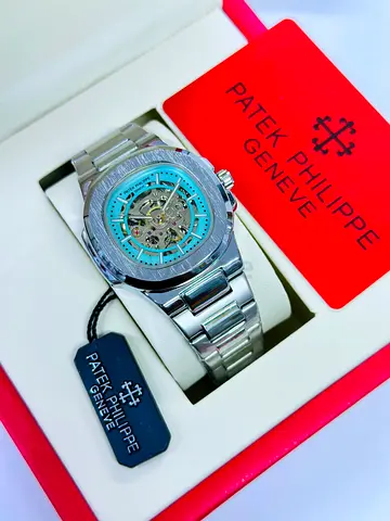 Patek philippe automatic exposed movement mens watch