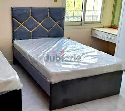 BRAND NEW DOUBLE SIZE WOOD BED WITH MATTRESS 120*190 CM