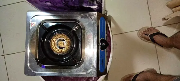 Single-burner portable gas stove — compact stainless tabletop cooker