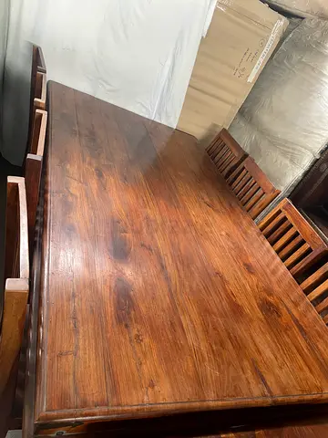 Solid Wood Dining Table with Matching Chairs