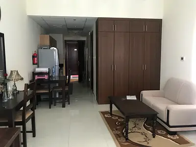 استوديو مفروش | إيليت سبورتس ريزيدنس 2 | شرفة وإطلالة على المدينة