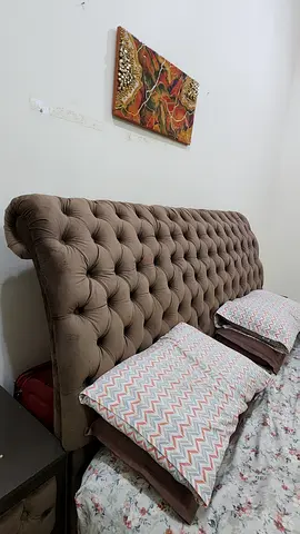 Bedset with Three-door wardrobe, side tables and dresser - good condition