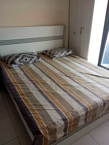 Bed with mattress