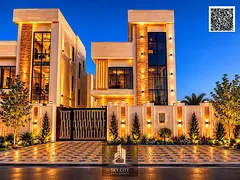 Modern villa for sale, including registration and ownership fees. Freehold ownership. Dubai villa de