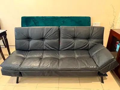 Genuine leather sofa bed كنبه جلد طبيعي