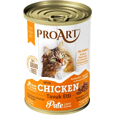 Pro Art Wet Food Pate with Chicken for Adult Cats 400g x 12 Pcs