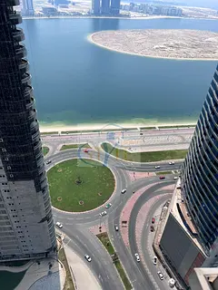 An apartment in Al Khan featuring a direct view of Al Khan Lake and another view of Al Qasba Canal.