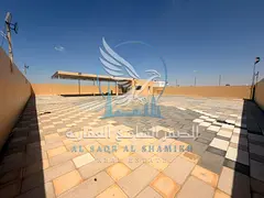 Al Sajaa yard for rent- 10,000 sq.ft.- offices- washroom- storage- waste room- 2,000 sq.ft. shed- in