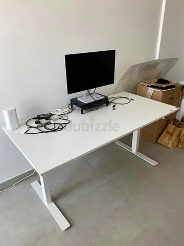IKEA TROTTEN White Sit Stand Desk for sale