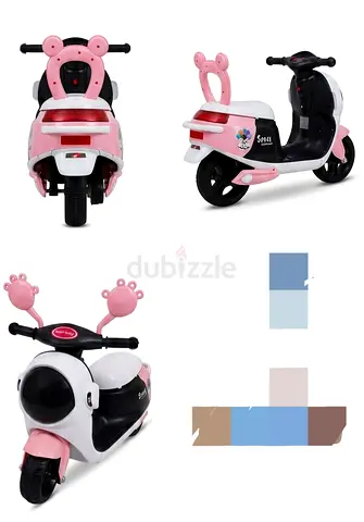 Pink Electric Ride-On Scooter for Toddlers — Battery Powered