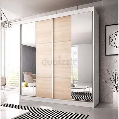 Modern Sliding Door Wardrobe with Mirrors
