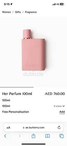 Burberry Her & Hero Eau de Parfum 100ml - Pink Bottle 100ml- Brown Bottle