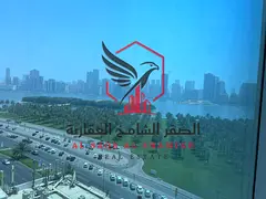 Free AC Free Parking 1 BHK Sea View Kitchen Overlooking Al Majaz Corniche Free Gym and Pool 4 Cheque