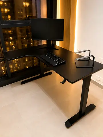 Ergonomic Gaming Desk with RGB LED Lights