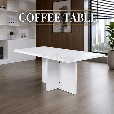 Modern White Coffee Table – Minimalist Living Room Center Table