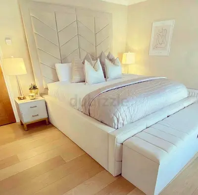 Brand New King Size Bed with Tall Padded Headboard - Customise on your preference