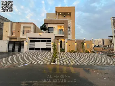Turnkey villa, all fees included, on the main street, ready to move in, with a special discount for cash, in the most prestigious areas of Ajman, free