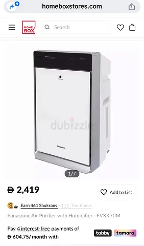 Panasonic humidifier and purifier