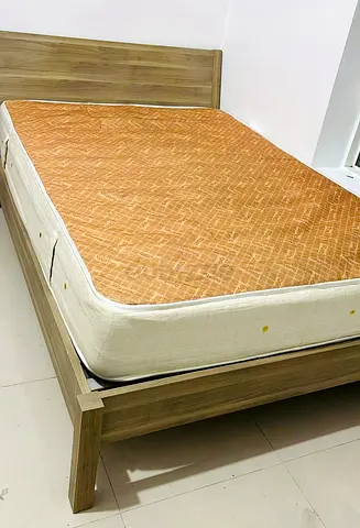 Wooden Bed with Mattress - Good Condition