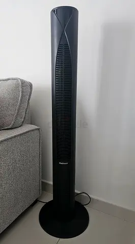 Slim Tower Fan with Remote Control - 45W, Oscillation, Timer (46")