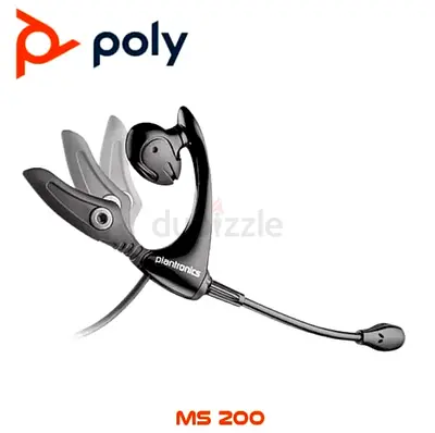 Poly/Plantronics MS200 Wired Headset with Boom Mic - Single Ear