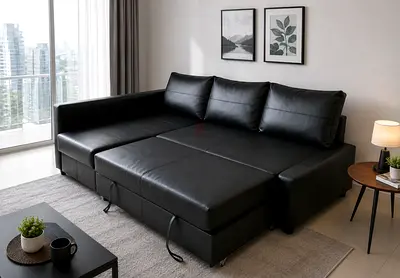 Luxury Convertible Sofa Bed

A stylish L-shaped sofa that transforms into a comfortable bed within