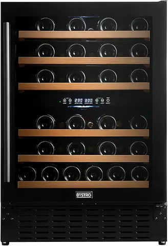 Stock Piece Bystro Built-In / Under Counter Dual Zone Wine Cooler Black