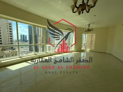 Sea view, one month free, air conditioning + free gym and pool. Largest two-bedroom apartment with built-in wardrobes. Spacious area for rent in Al Ma