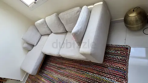West elm Newport feather filled lshape sofa