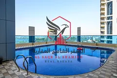 Larger sea view, one bedroom and living room, including free air conditioning, gym and swimming pool
