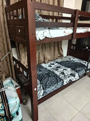 Wooden double beds