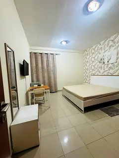 Fully furnished master room available for executive couple or one bachelor in Al khail gate phase 2