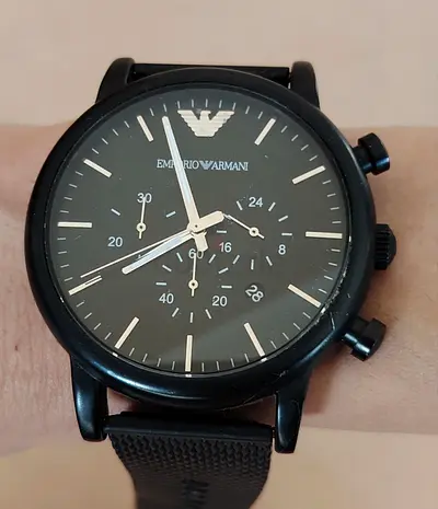 Emporio Armani Black Chronograph Men's Watch
