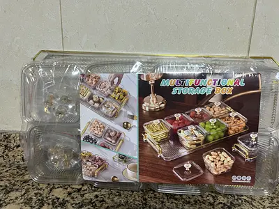 Multifunctional Clear Snack & Jewelry Storage Box (New)