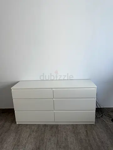 IKEA white 6-drawer dresser - clean, good condition